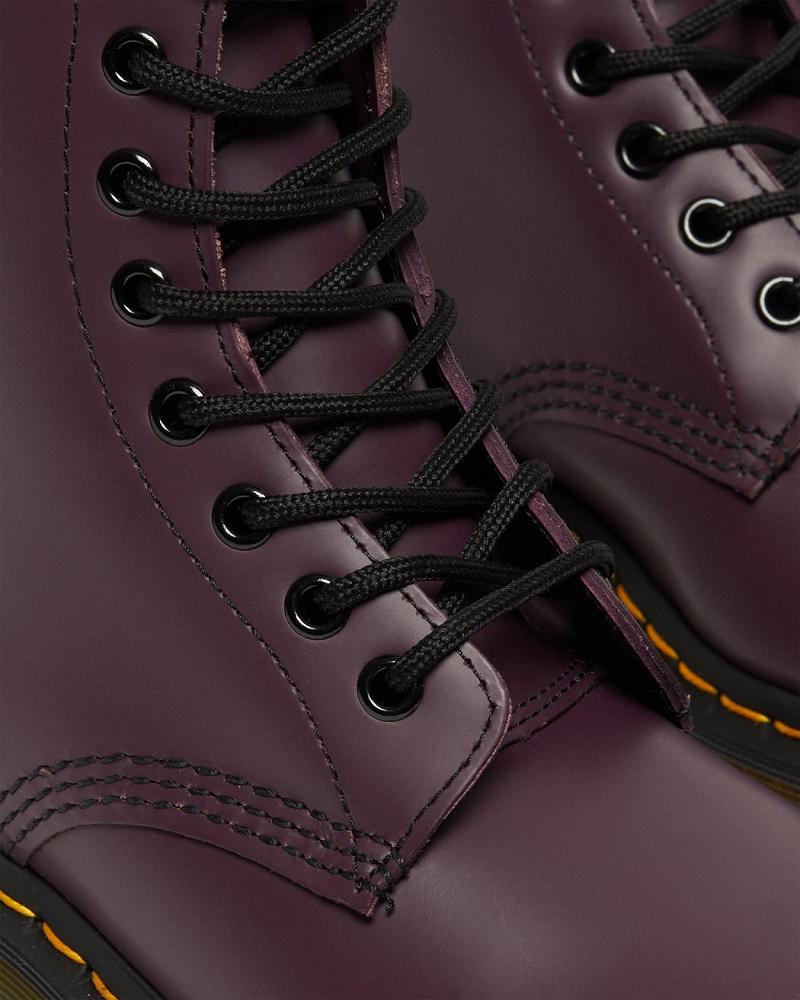 Purple Women's Dr Martens 1460 Smooth Leather Lace Up Boots | CA 204JPQ